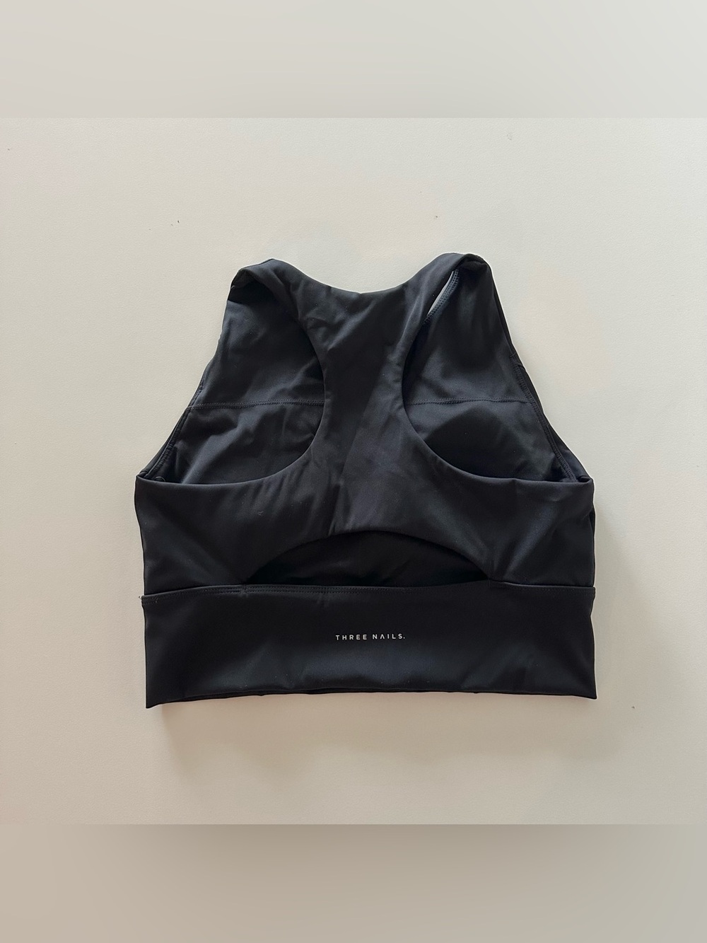 Three Nails Endura-Train High Neck Longline Black Sports Bra Compression S Crop - Picture 5 of 7